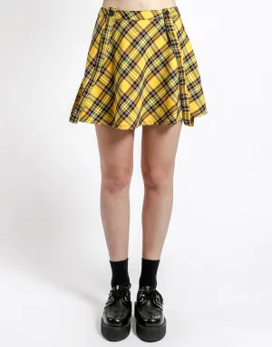 Tripp NYC Suspender Skirt Yellow Plaid