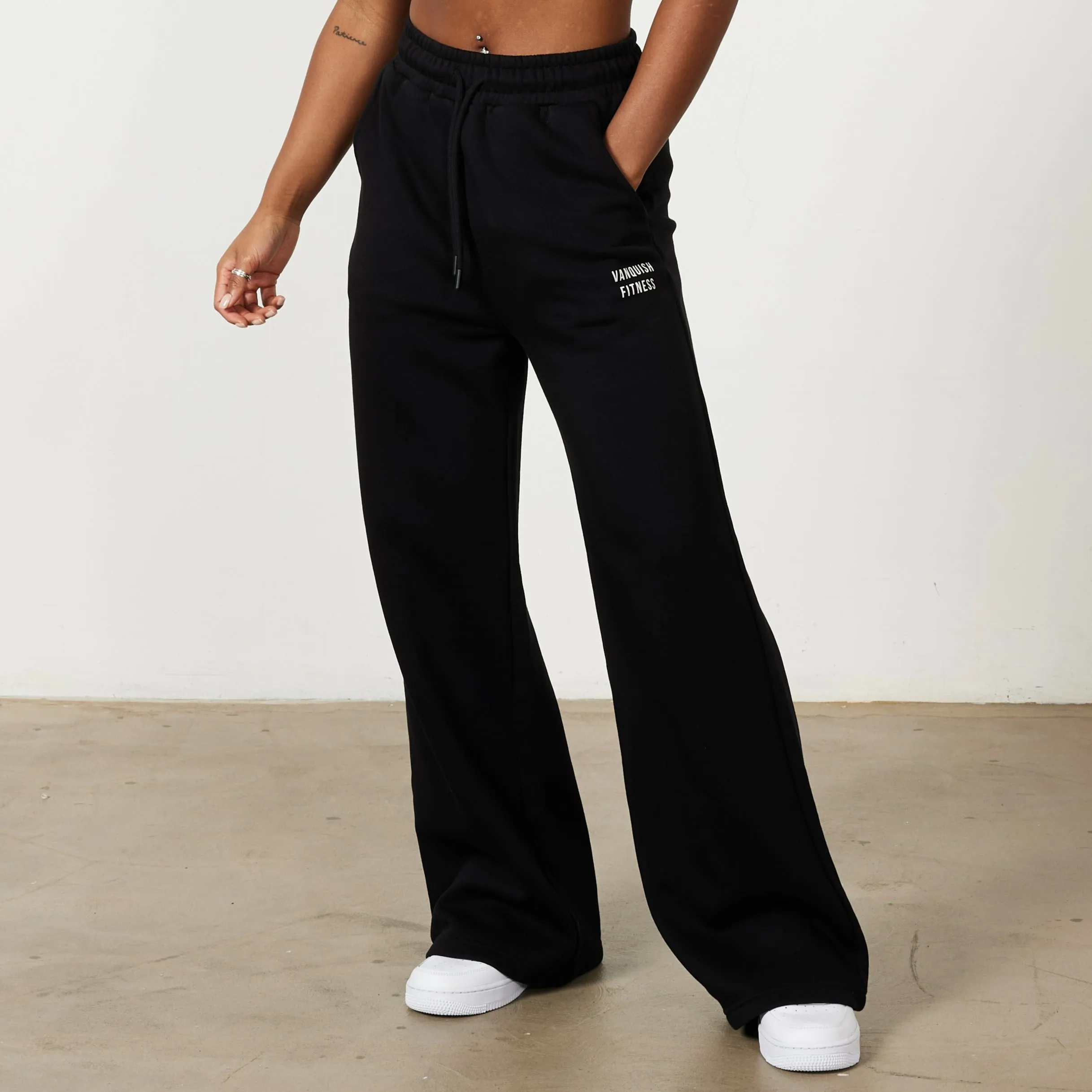 Vanquish Jet Black Rejuvenate Wide Leg Oversized Sweatpants