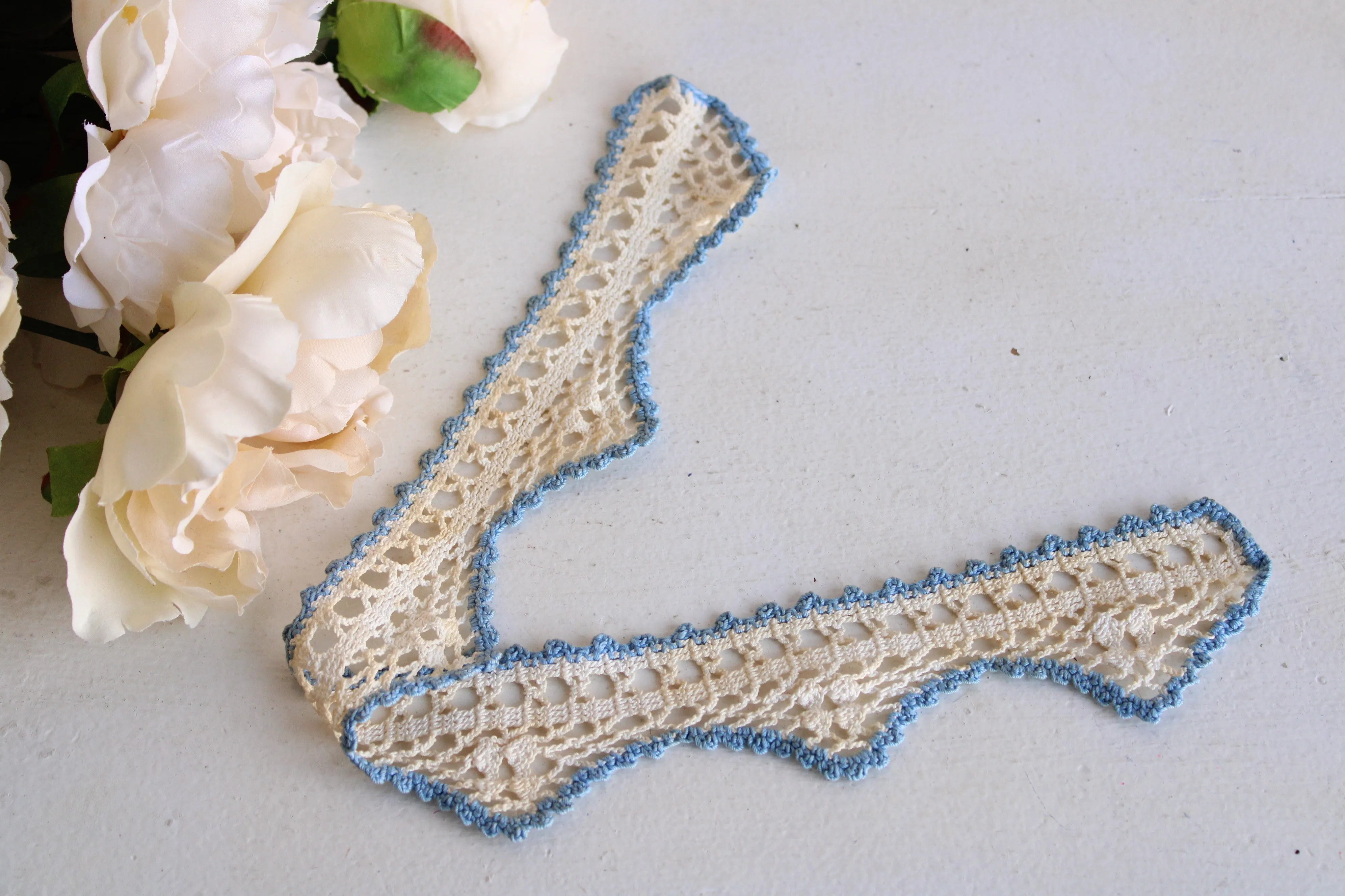 Vintage 1910s Crochet Lace Collar