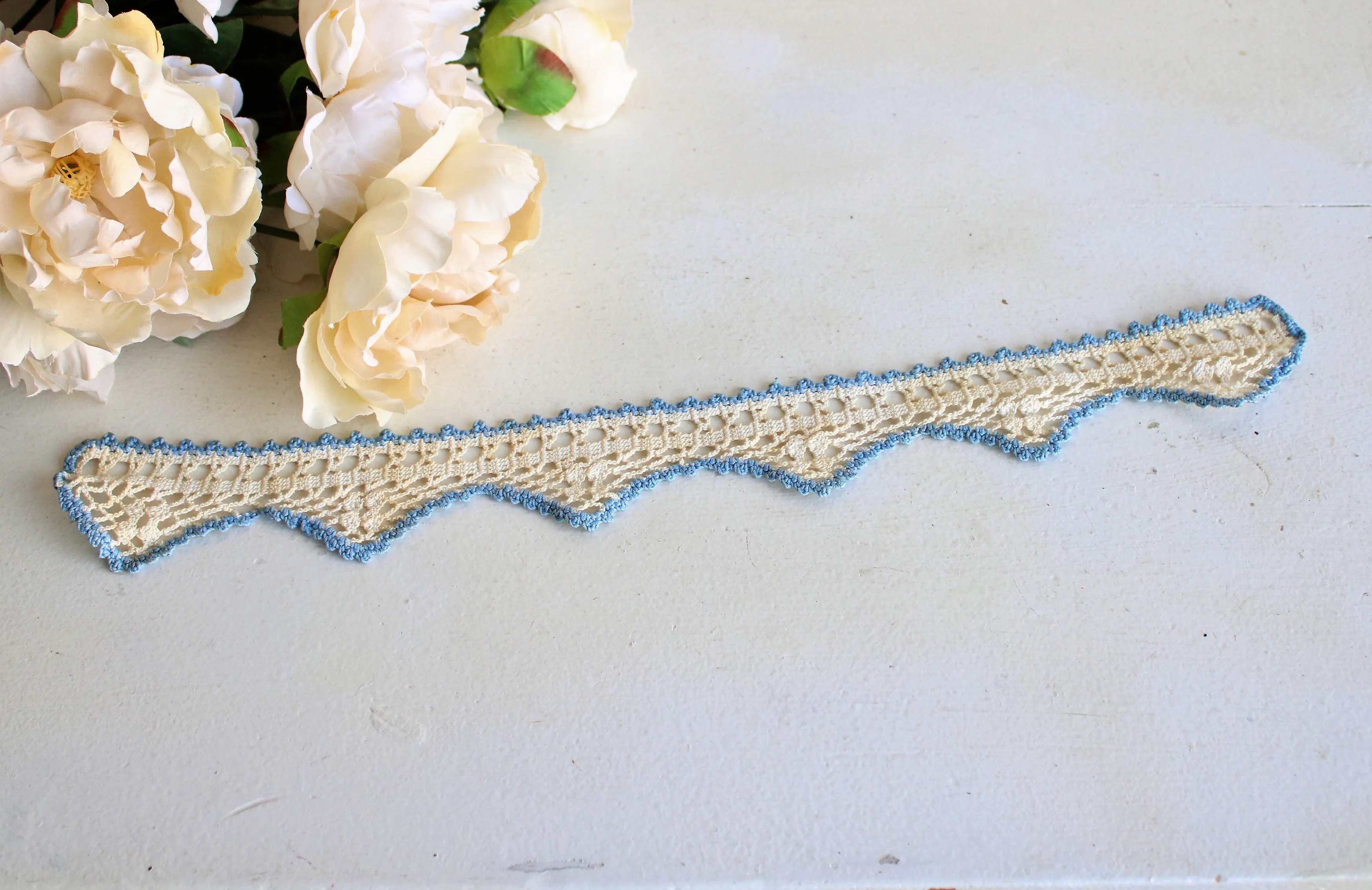 Vintage 1910s Crochet Lace Collar